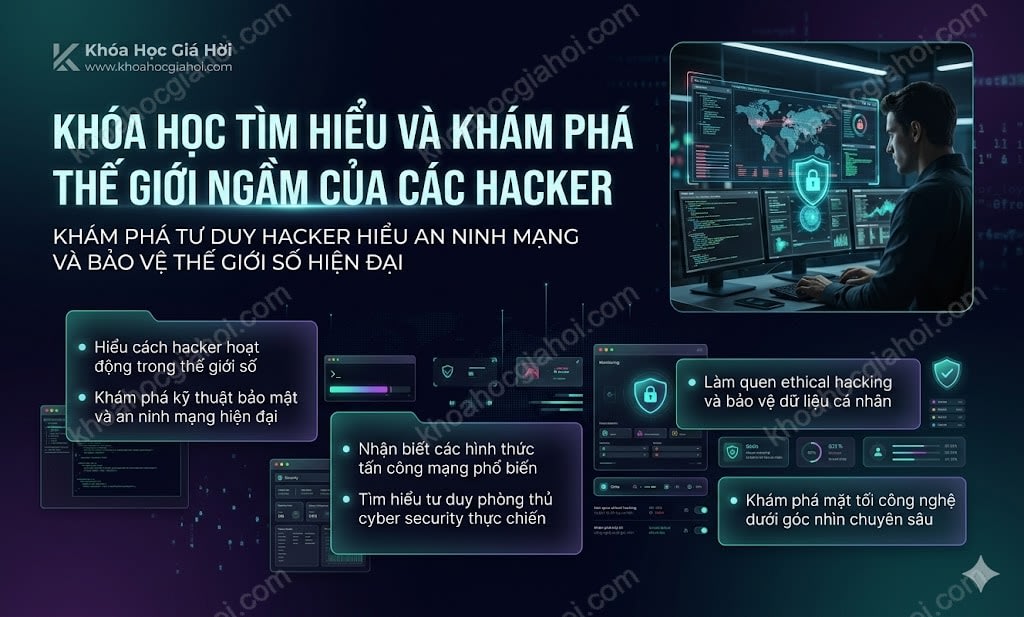 Khóa Học Tìm Hiểu Và Khám Phá Thế Giới Ngầm Của Các Hacker