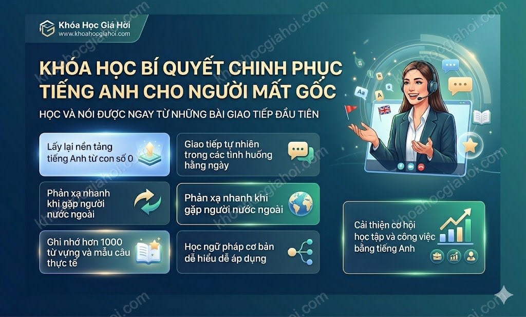 Khóa Học Bí Quyết Chinh Phục Tiếng Anh Cho Người Mất Gốc