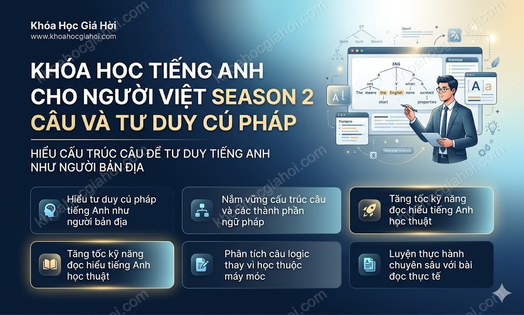 Khóa Học Tiếng Anh Cho Người Việt - Season 2: Câu Và Tư Duy Cú Pháp