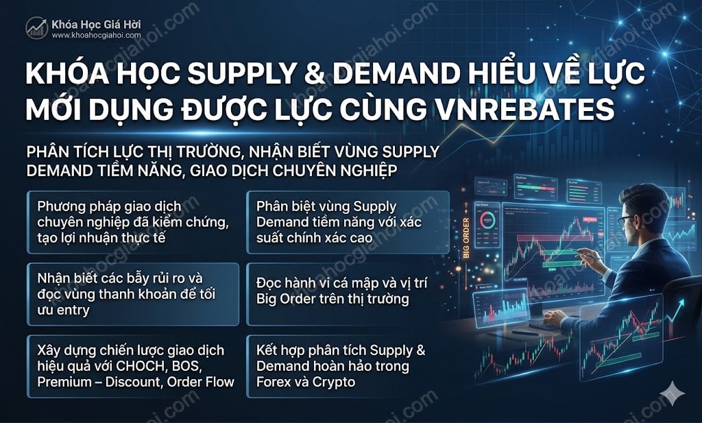 Khóa Học Supply & Demand Hiểu Về Lực Mới Dụng Được Lực Cùng Vnrebates