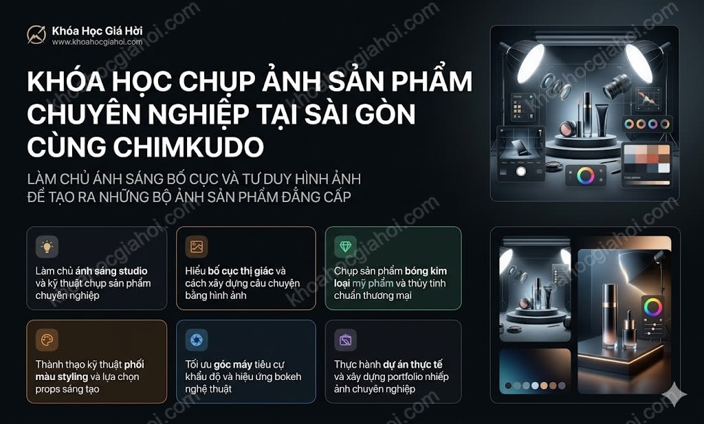 Khóa Học Chụp Ảnh Sản Phẩm Chuyên Nghiệp Tại Sài Gòn Cùng Chimkudo