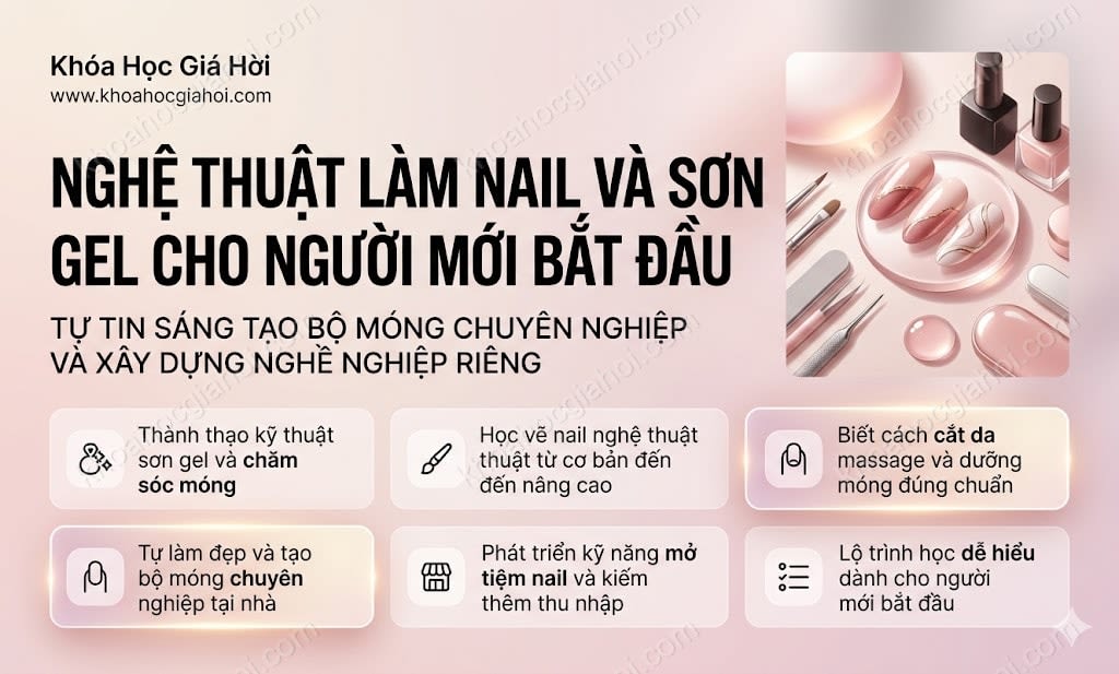 Khóa Học Nghệ Thuật Làm Nail Và Sơn Gel Cho Người Mới Bắt Đầu