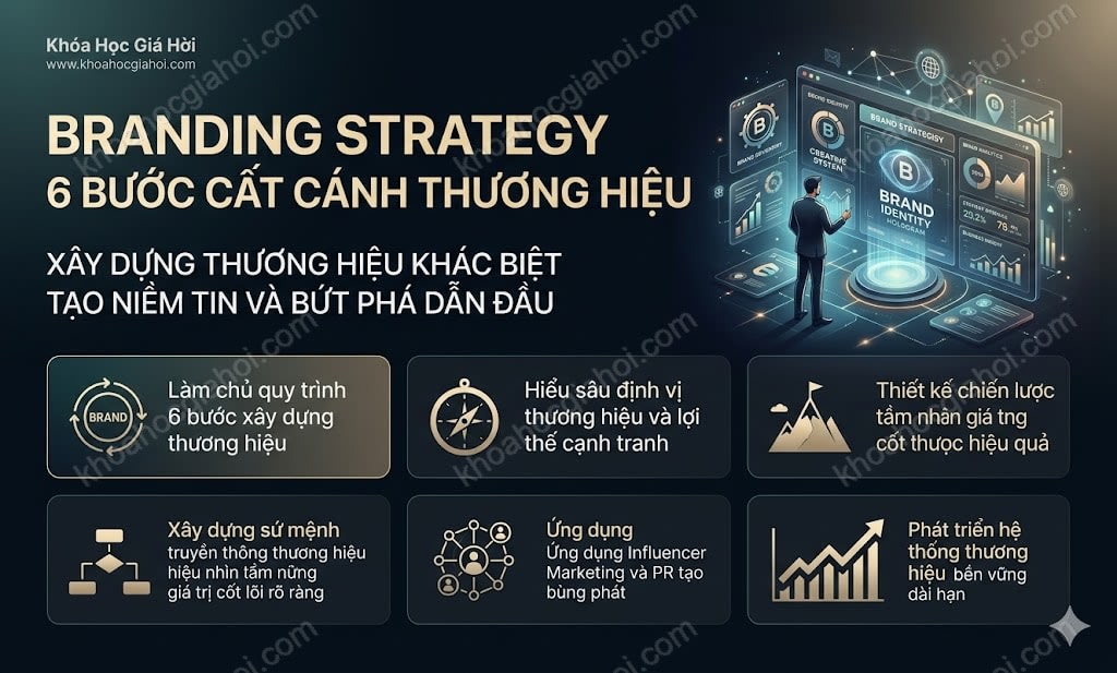 Khóa Học Branding Strategy – 6 Bước Cất Cánh Thương Hiệu
