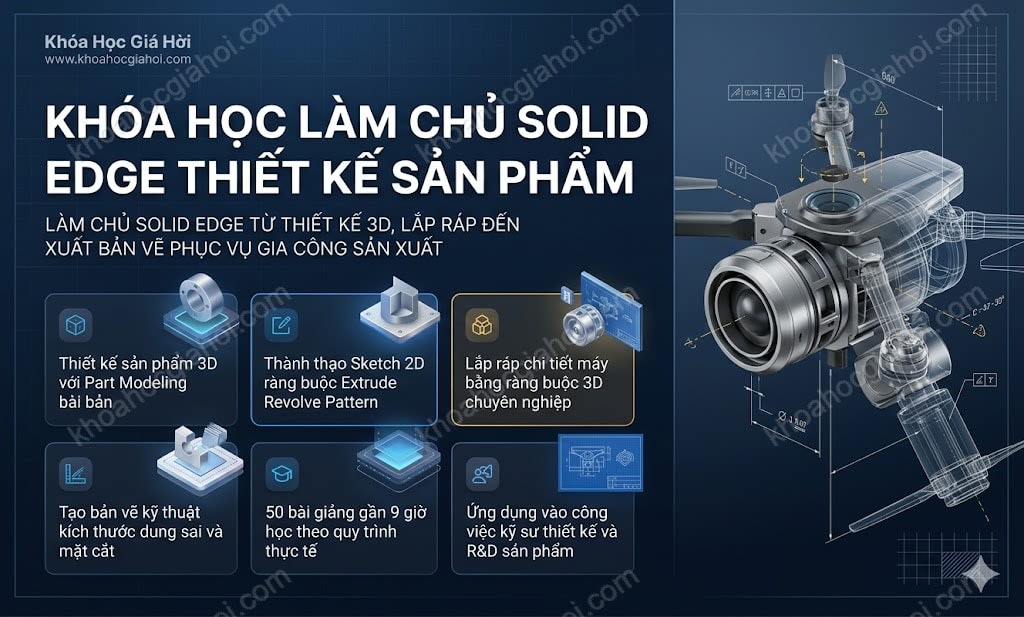 Khóa Học Làm Chủ Solid Edge Thiết Kế Sản Phẩm