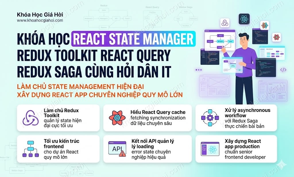 Khóa Học React State Manager - Redux Toolkit, React Query, Redux Saga Cùng Hỏi Dân IT