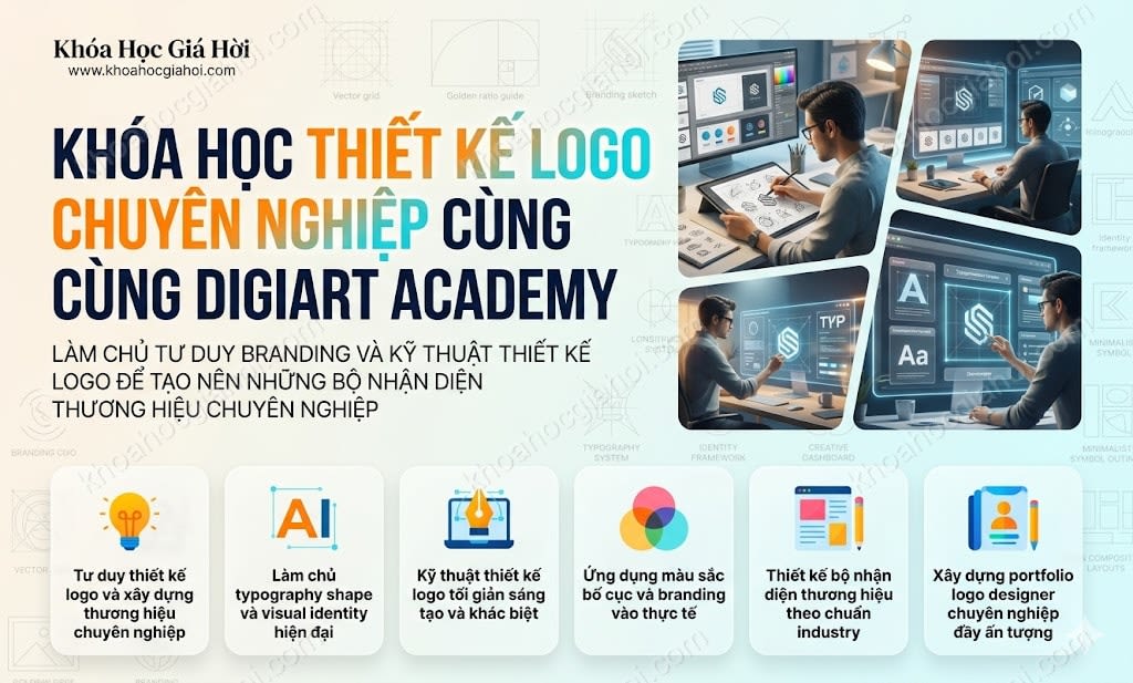 Khoá Học Thiết Kế Logo Chuyên Nghiệp Cùng Digiart Academy