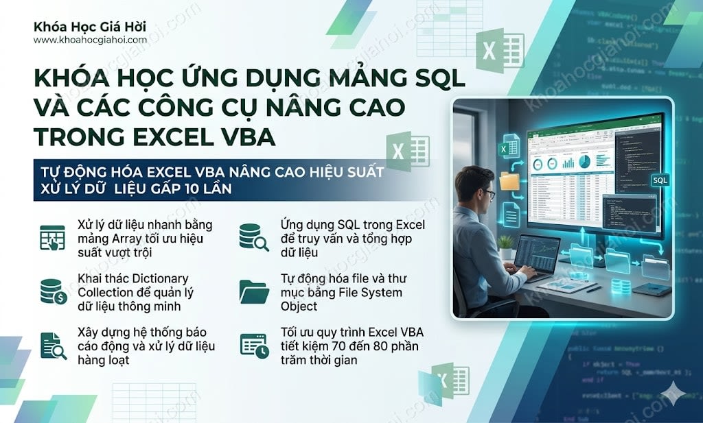Khóa Học Ứng Dụng Mảng, Sql Và Các Công Cụ Nâng Cao Khác Trong Excel Và Vba