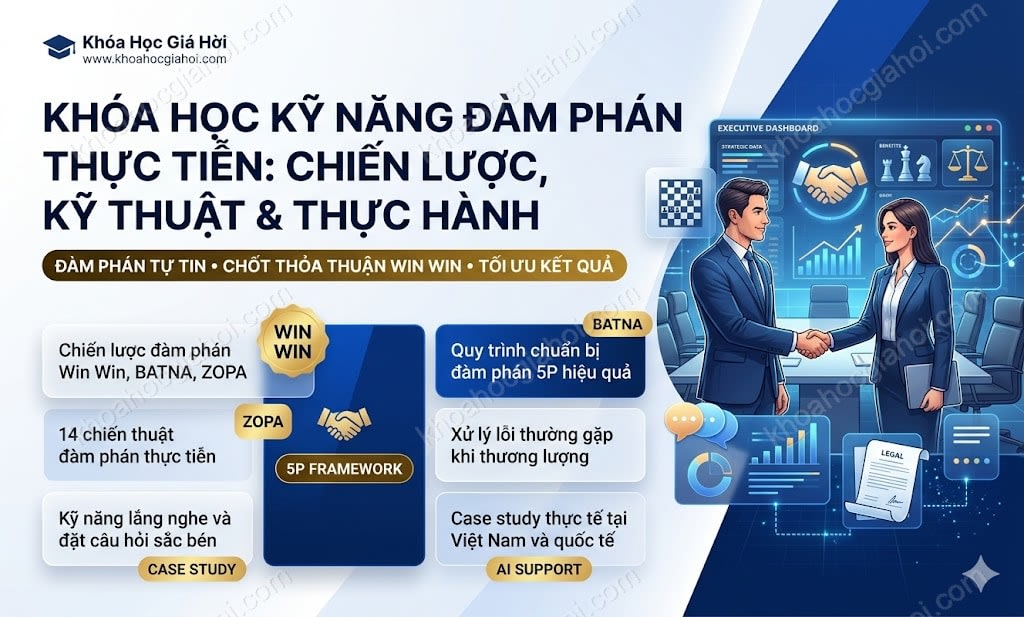Khóa Học Kỹ Năng Đàm Phán Thực Tiễn: Chiến Lược, Kỹ Thuật & Thực Hành