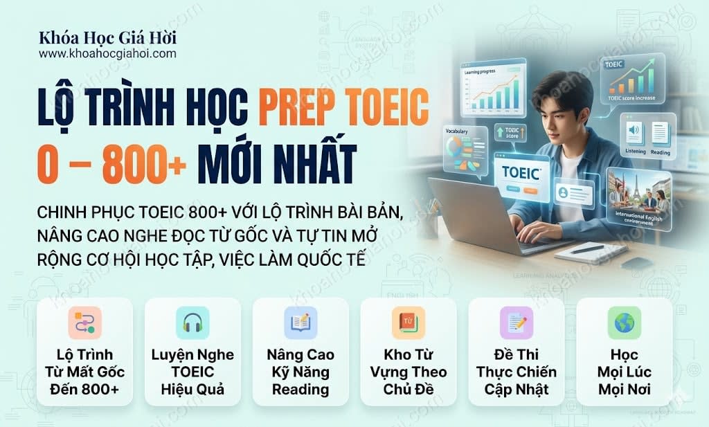 Lộ Trình Học Prep Toeic 0 – 800+ Mới Nhất