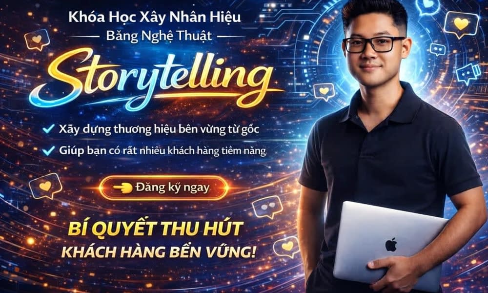 Khóa Học Xây Nhân Hiệu Bằng Nghệ Thuật “Storytelling” Cùng Vũ Đức Mạnh