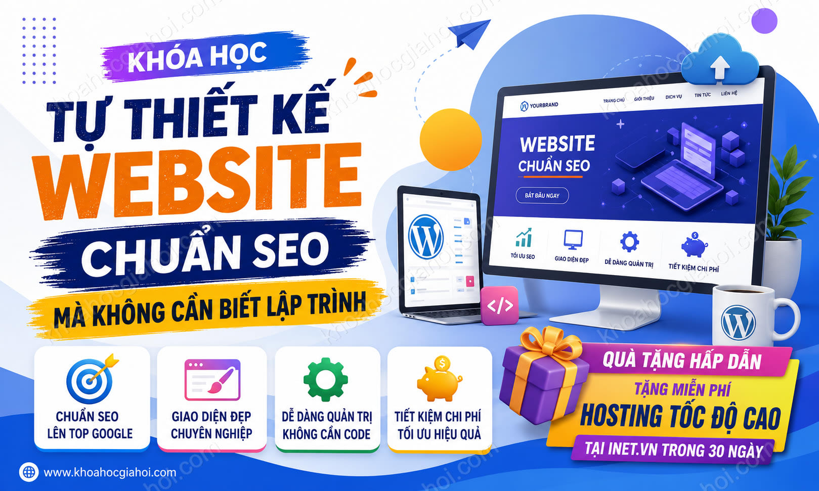 Khóa Học Tự Thiết Kế Website Chuẩn Seo Mà Không Cần Biết Lập Trình