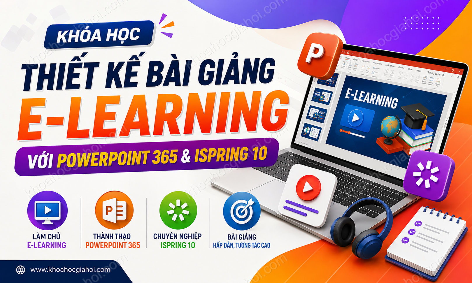 Khóa Học Thiết Kế Bài Giảng Elearning Với Powerpoint 365 Và Ispring 10