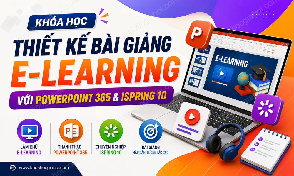 Khóa Học Thiết Kế Bài Giảng Elearning Với Powerpoint 365 Và Ispring 10
