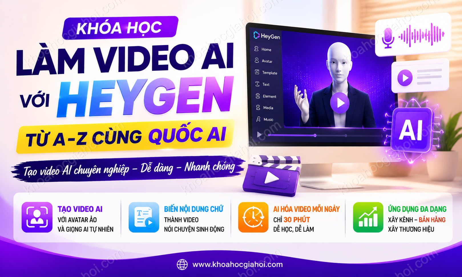 Khóa Học Làm Video AI Với Heygen Từ A - Z Cùng Quốc AI