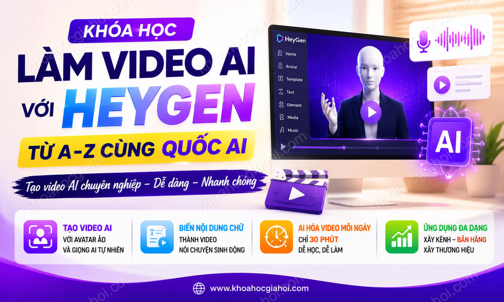 Khóa Học Làm Video AI Với Heygen Từ A - Z Cùng Quốc AI