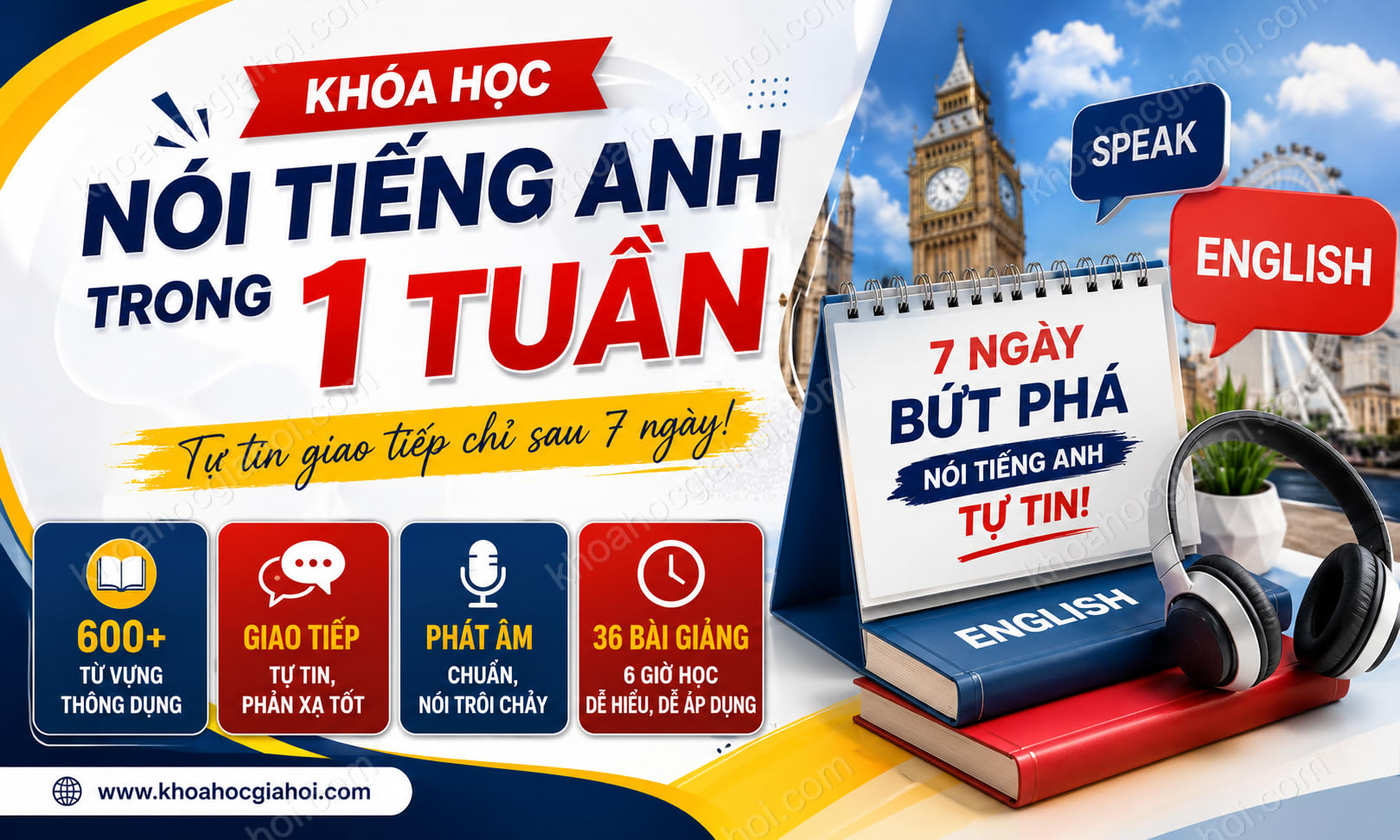 Khóa Học Nói Tiếng Anh Trong Vòng 1 Tuần