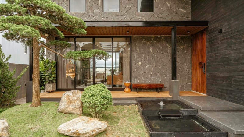 Villa phong cách Nhật Bản - sân vườn thoáng mát - view nhà lồng (V-07)