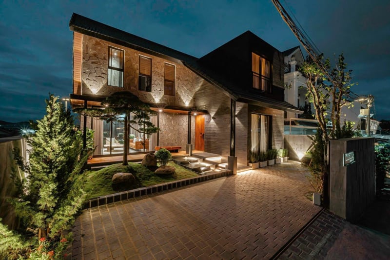 Villa phong cách Nhật Bản - sân vườn thoáng mát - view nhà lồng (V-07)