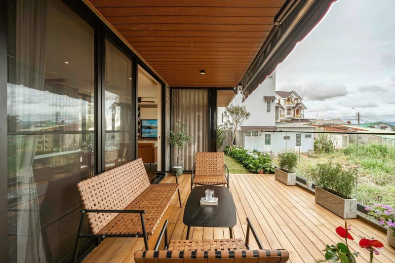 Villa phong cách Nhật Bản - sân vườn thoáng mát - view nhà lồng (V-07)
