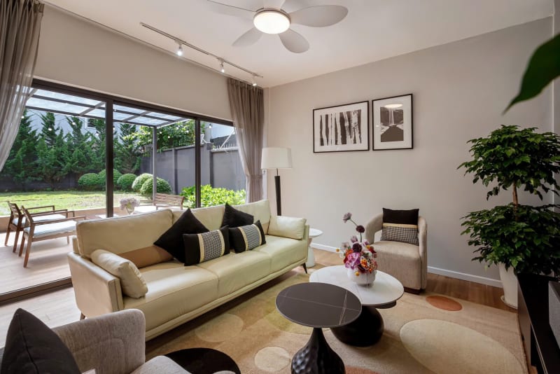 Villa phong cách Nhật Bản - sân vườn thoáng mát - view nhà lồng (V-07)