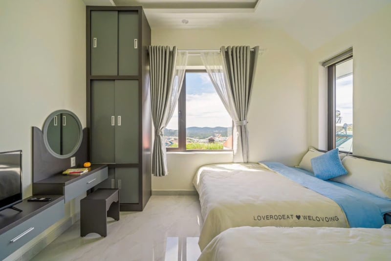 Villa thoáng với 4 view thung lũng, đồi núi - săn mây buổi sáng