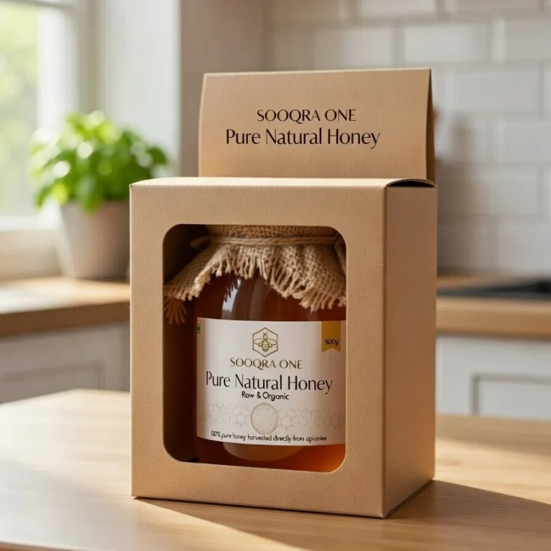 Pure natural honey bottle by SOOQRA ONE