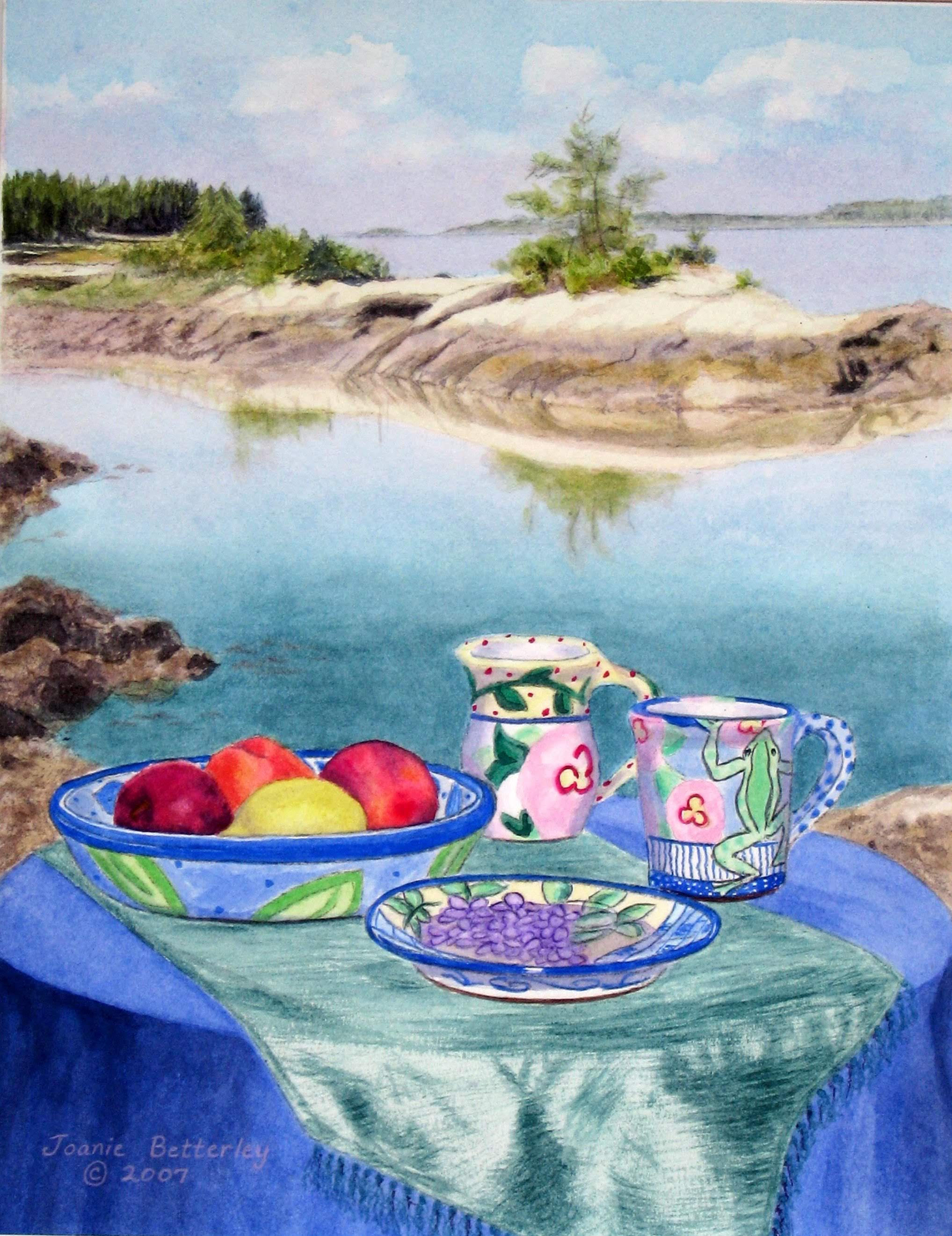 Damariscotta Pottery on my Porch