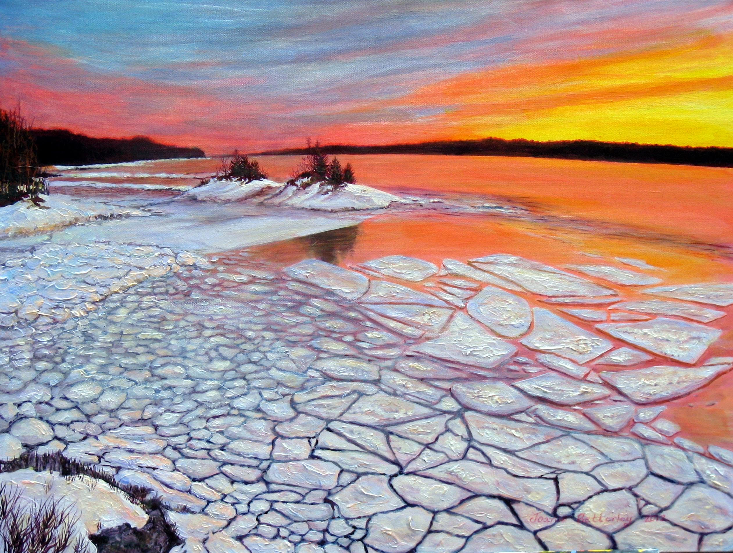 Icy Sunset, Friendship, Maine