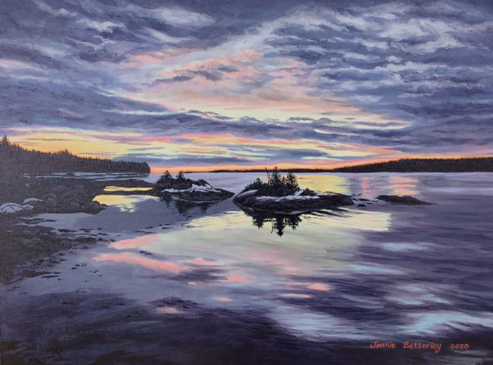 Winter Sunset, Friendship, Maine