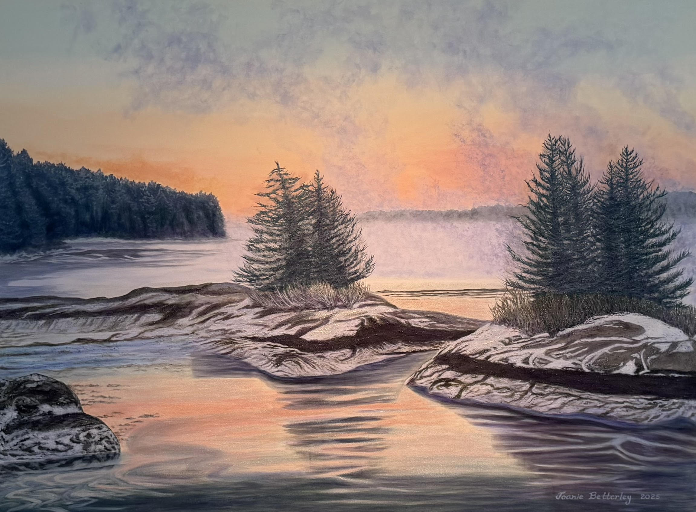 Sunrise and Sea Smoke, Friendship, Maine