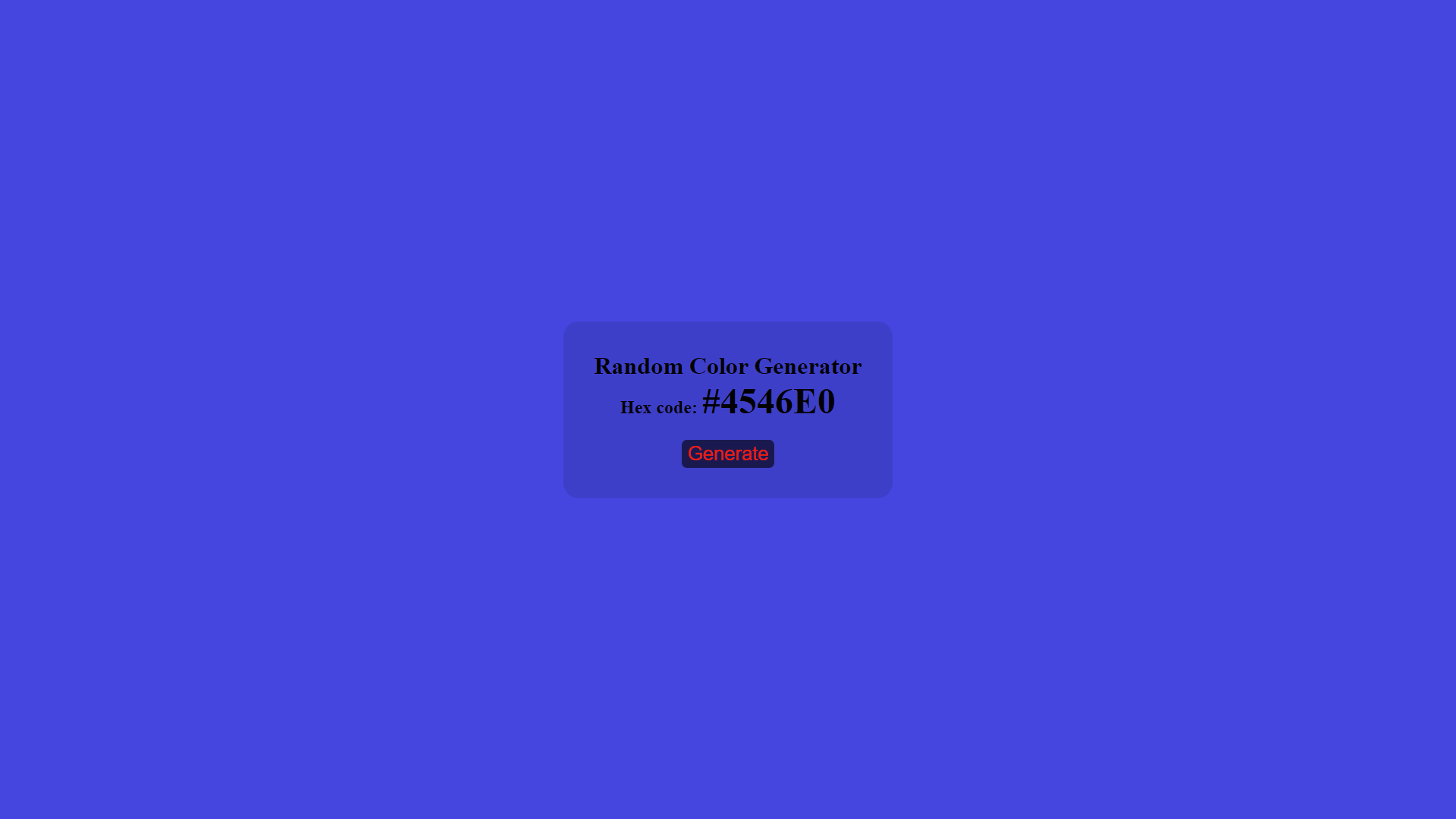 hex Random-color-generator
