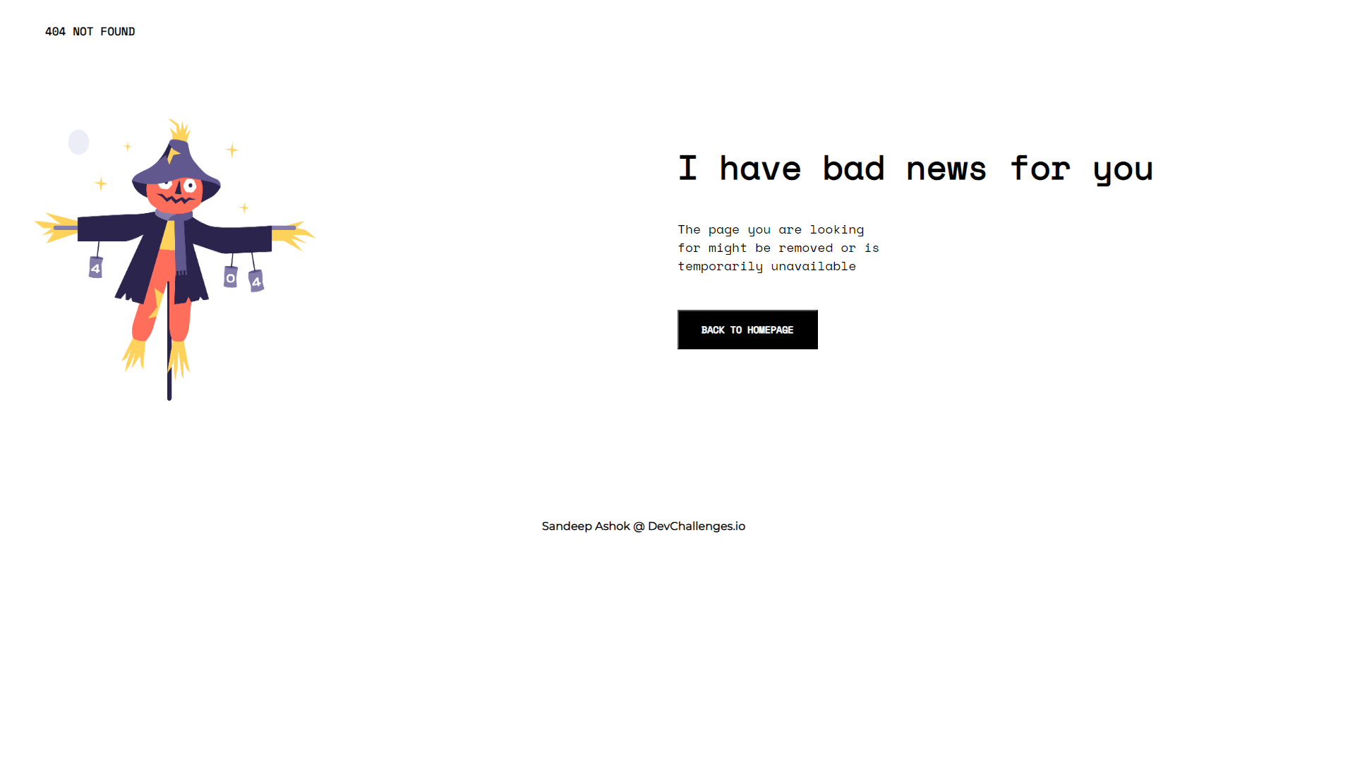 404 page