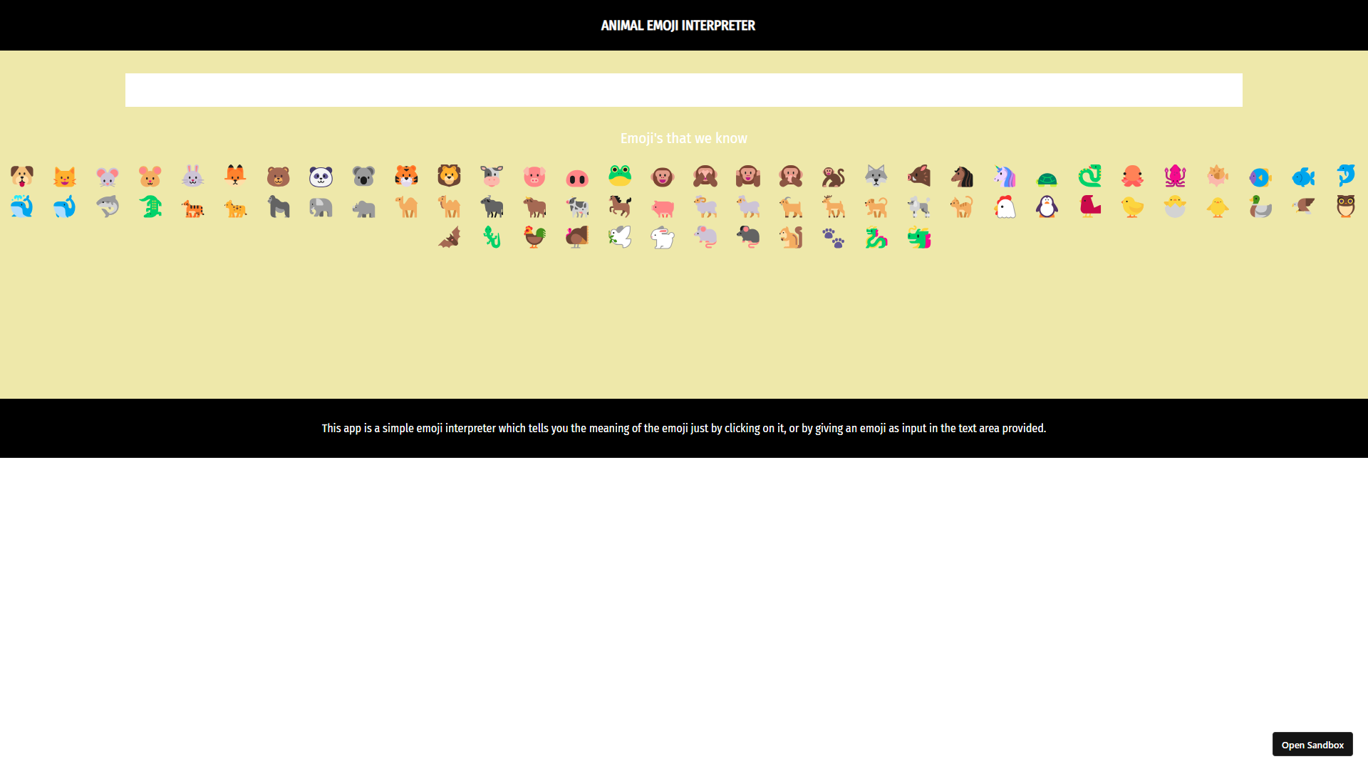 animal Emoji-interpreter