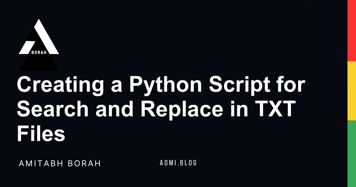 Creating a Python Script for Search and Replace in TXT Files