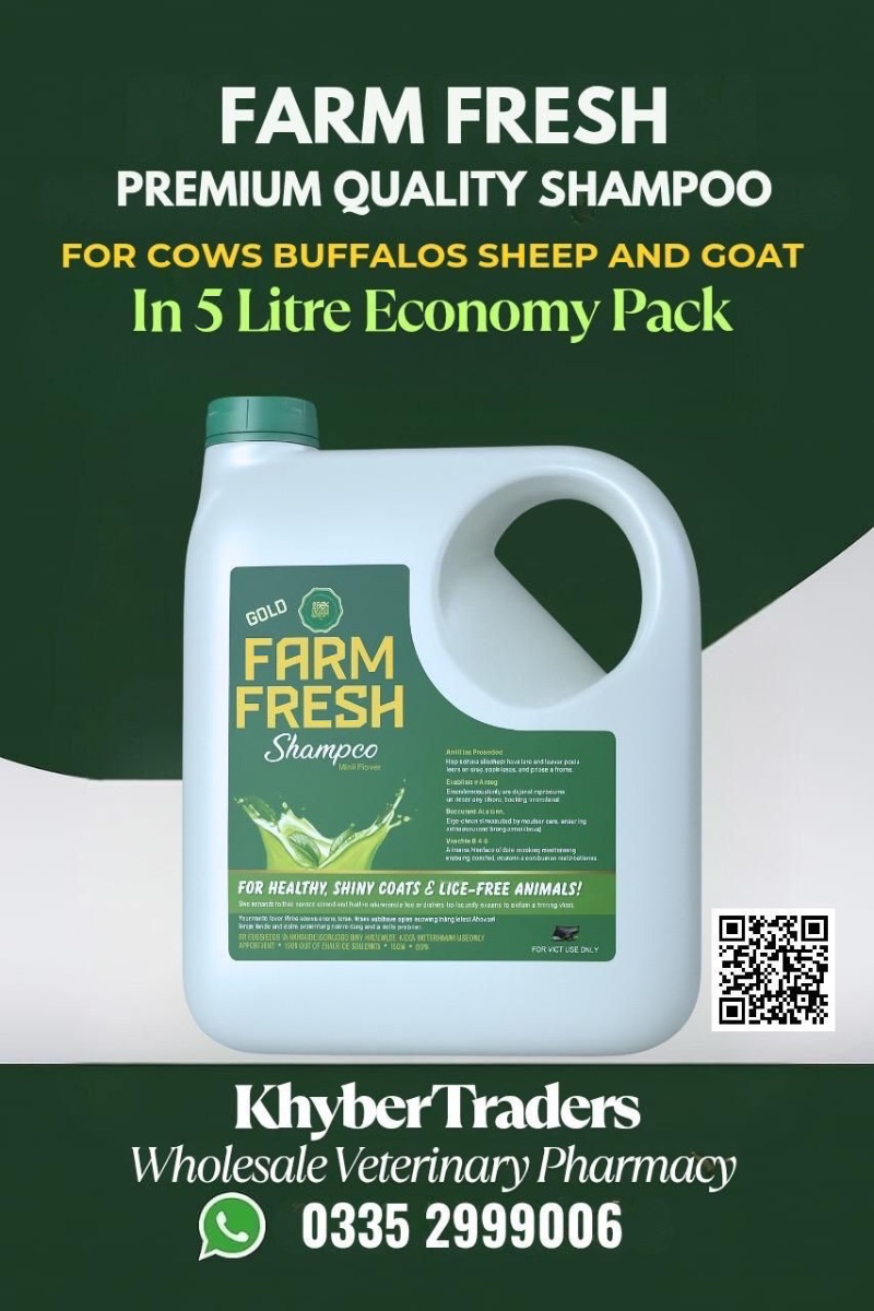 Farm Fresh 5 Litre Shampoo — Anti-Lice Shampoo for Cattle | Khyber Traders