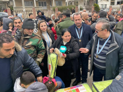 Сирийское отделение ИППО оказывает гуманитарную помощь жертвам землетрясения
