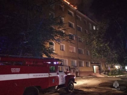 Полыхающую крышу пятиэтажке в Омске потушили