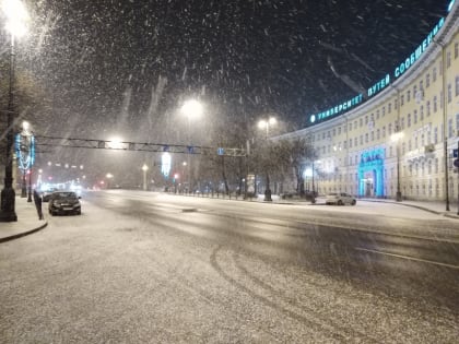 Петербург снова ненадолго превратился в зимнюю сказку