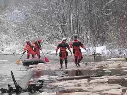 На реке Сестре спасатели ликвидировали завалы из деревьев и льда