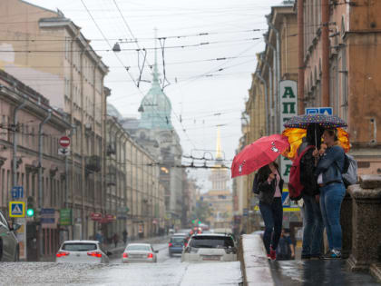 Много облаков и дожди: ушедший циклон еще определяет погоду в Петербурге