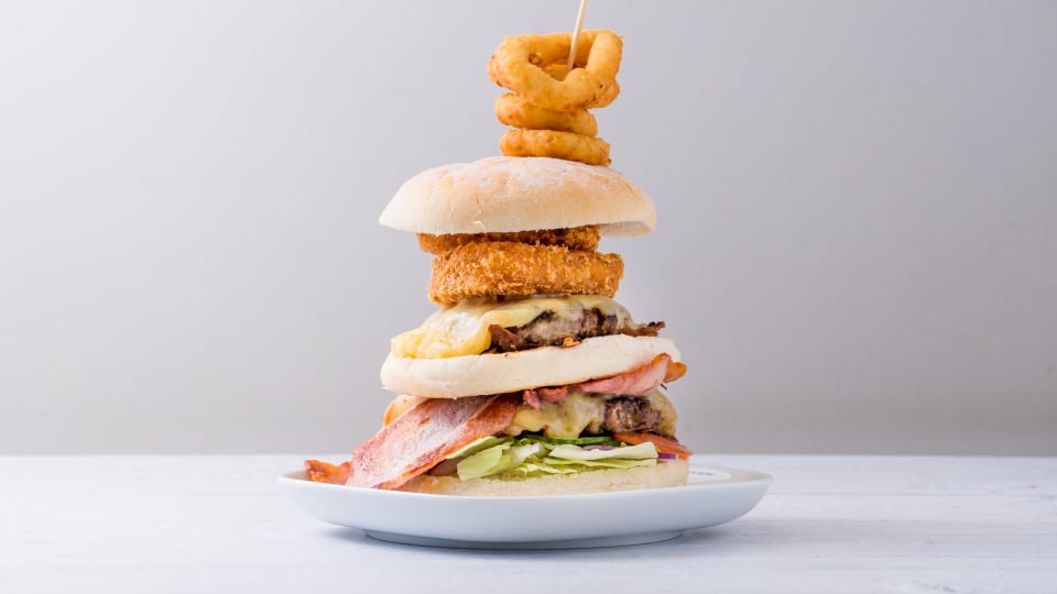 The Bad Boy Double Messy Burger