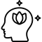 Mind wellness icon representing stress and anxiety treatment with acupuncture