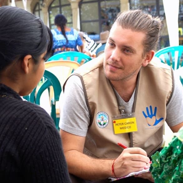 Dr. Caron consulting with a patient at our NYC acupuncture clinic on the Upper West Side