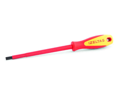 İzeltaş 1000V İzoleli Elektrikçi Düz Uçlu Tornavida 5.5 x 125 mm
