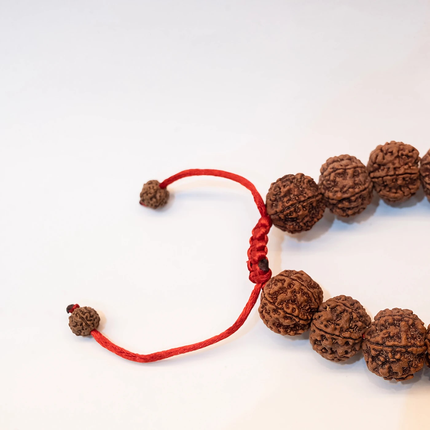 5 Mukhi Authentic Nepali Rudraksha Wrist Bracelet - Angle 1