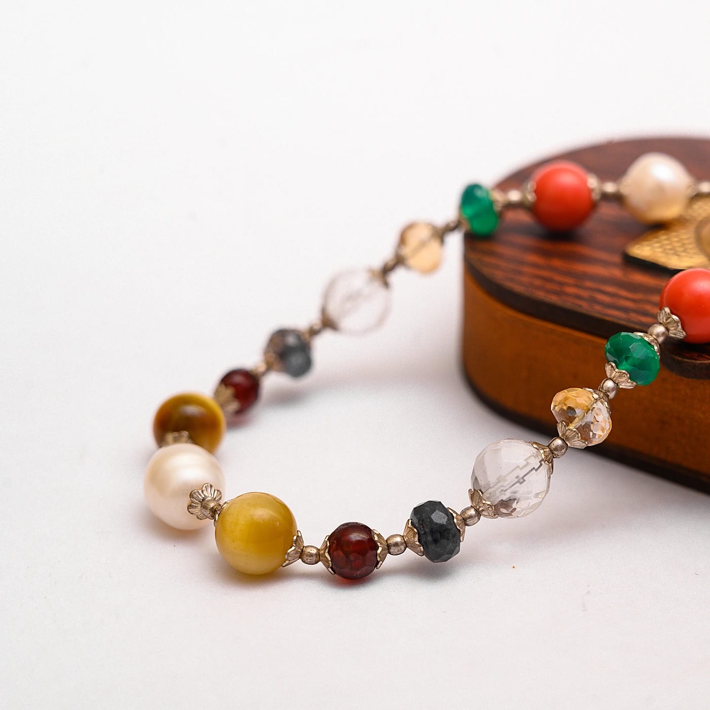 Astrological 9 Planets (Navratan) Energy Bracelet - Angle 3