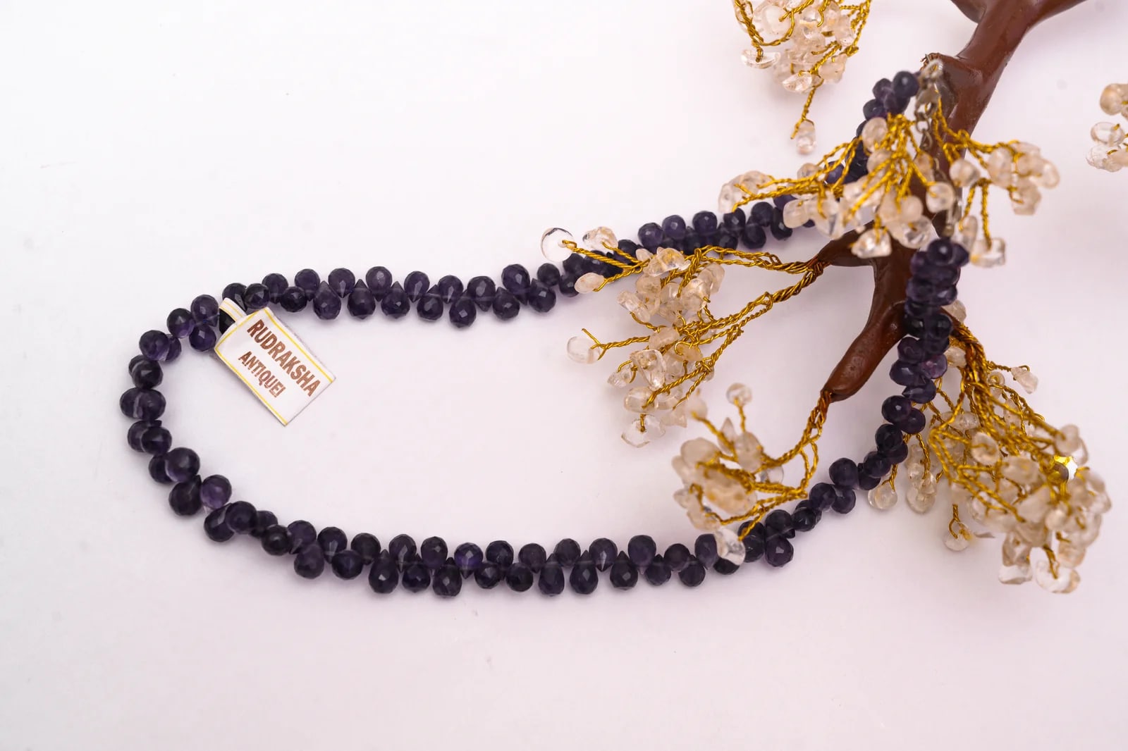 Faceted Amethyst Royal Statement Necklace — authentic studio view