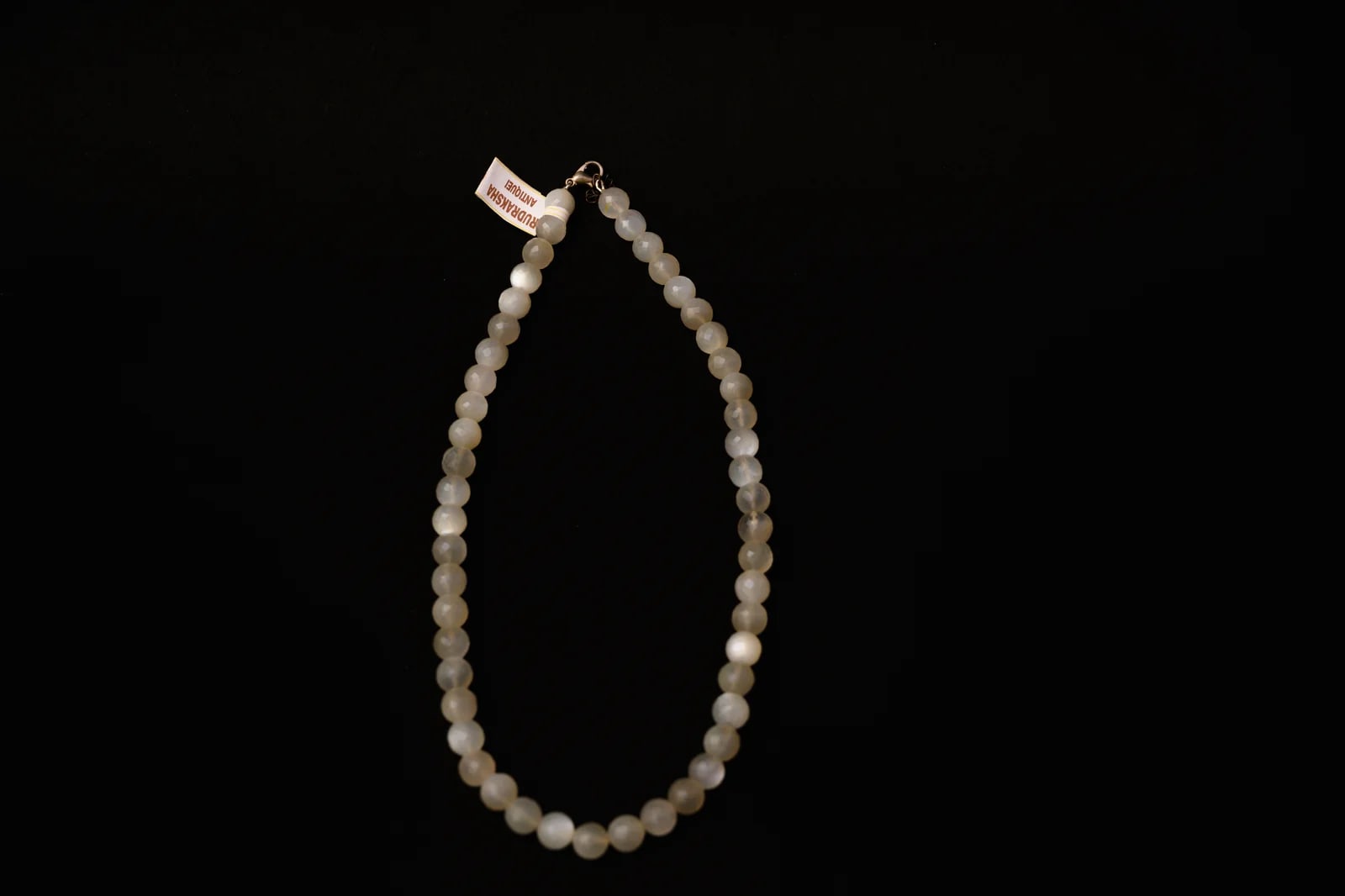 Artisan Moonstone Drop Pendant Necklace — detail view