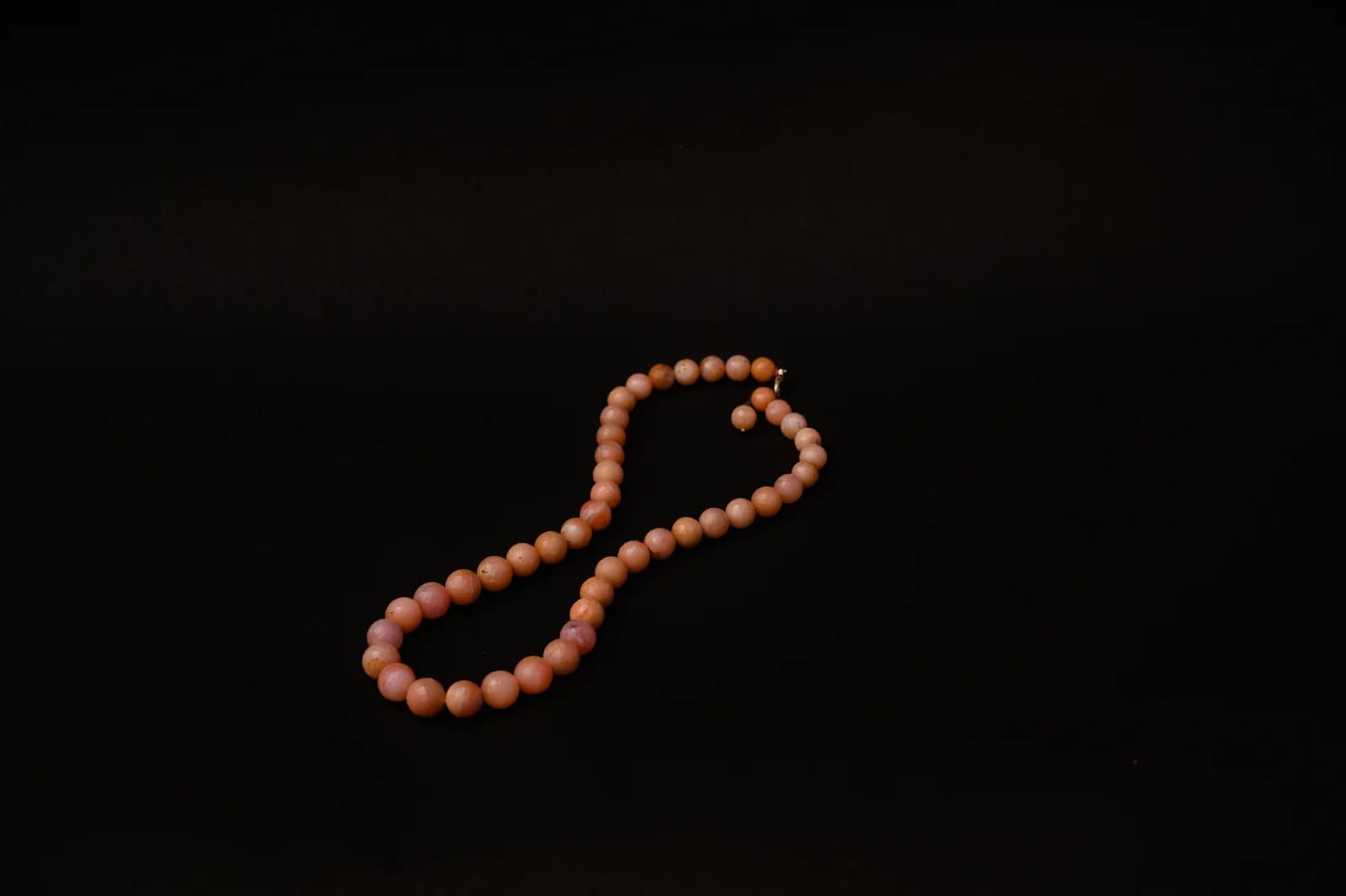 Sublime Peach Moonstone Shimmer Necklace — authentic studio view
