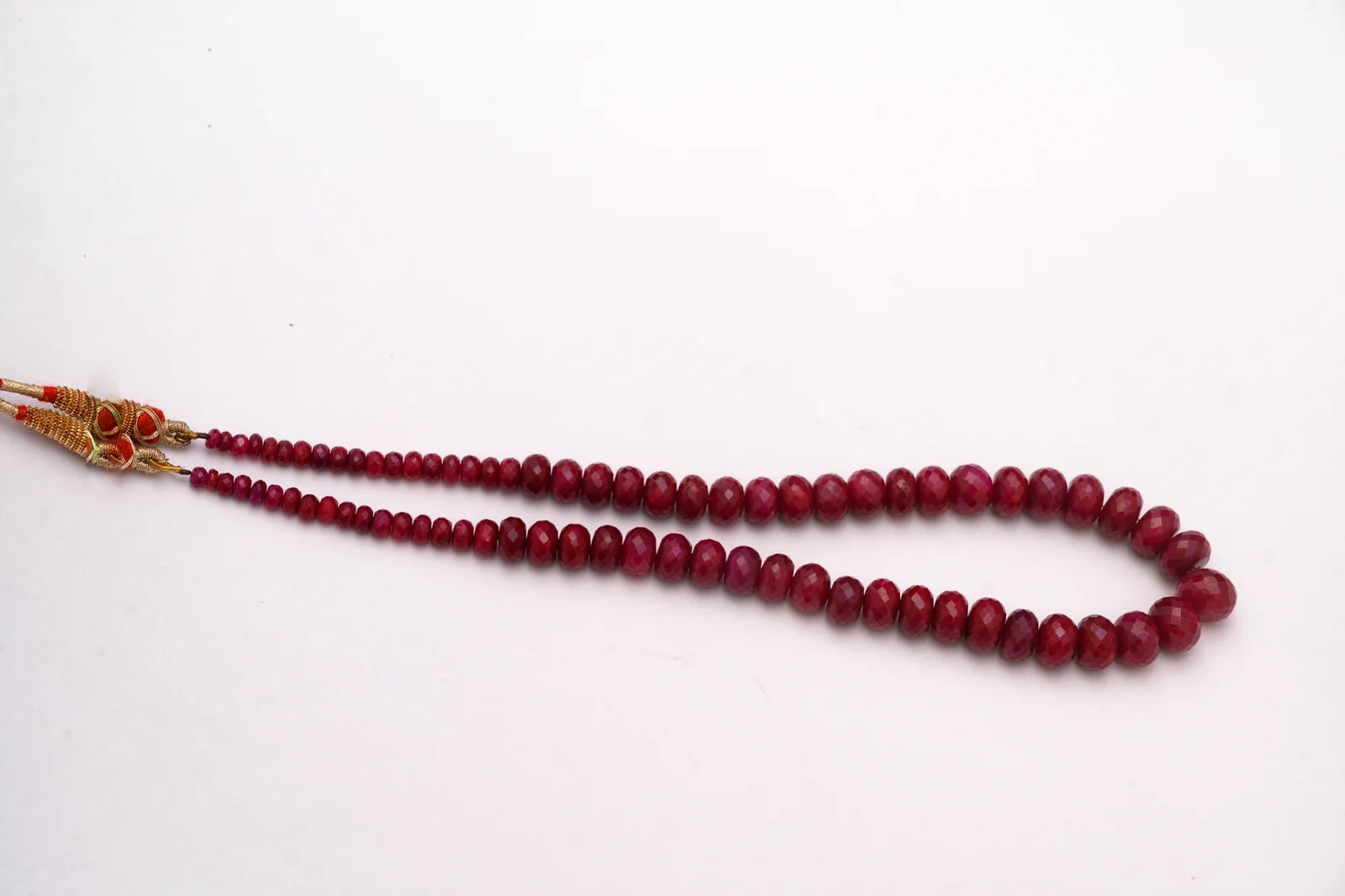 Royal Premium Burmese Ruby (Manik) Mala — main view
